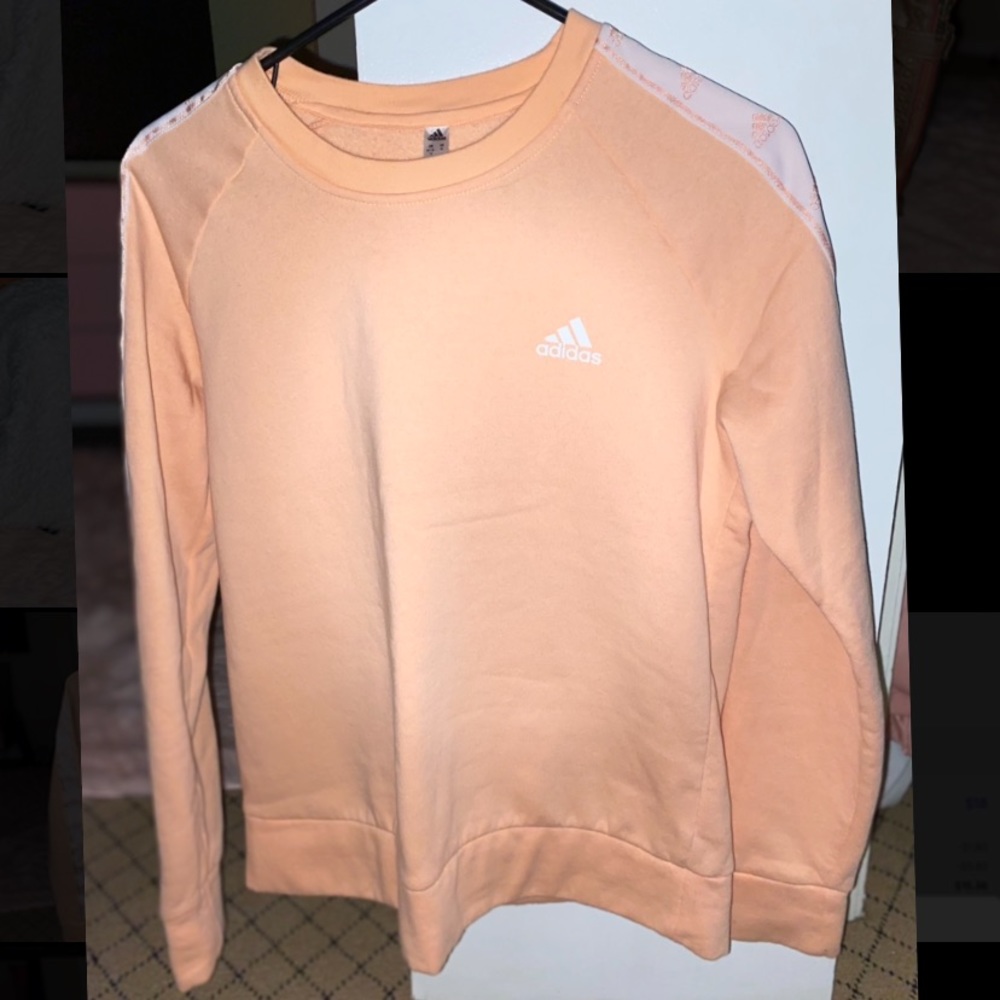 Adidas Spring Peach Coral Pastel Orange Sweatshirt